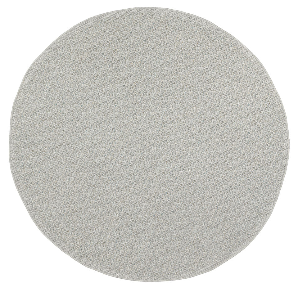 Sydney Silver Blue Indoor Outdoor Rug Round - Ruggy