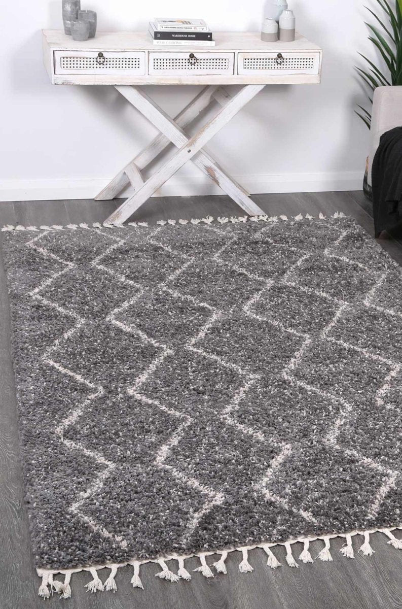 Twinkle Levi Tribal Charcoal Rug - Ruggy