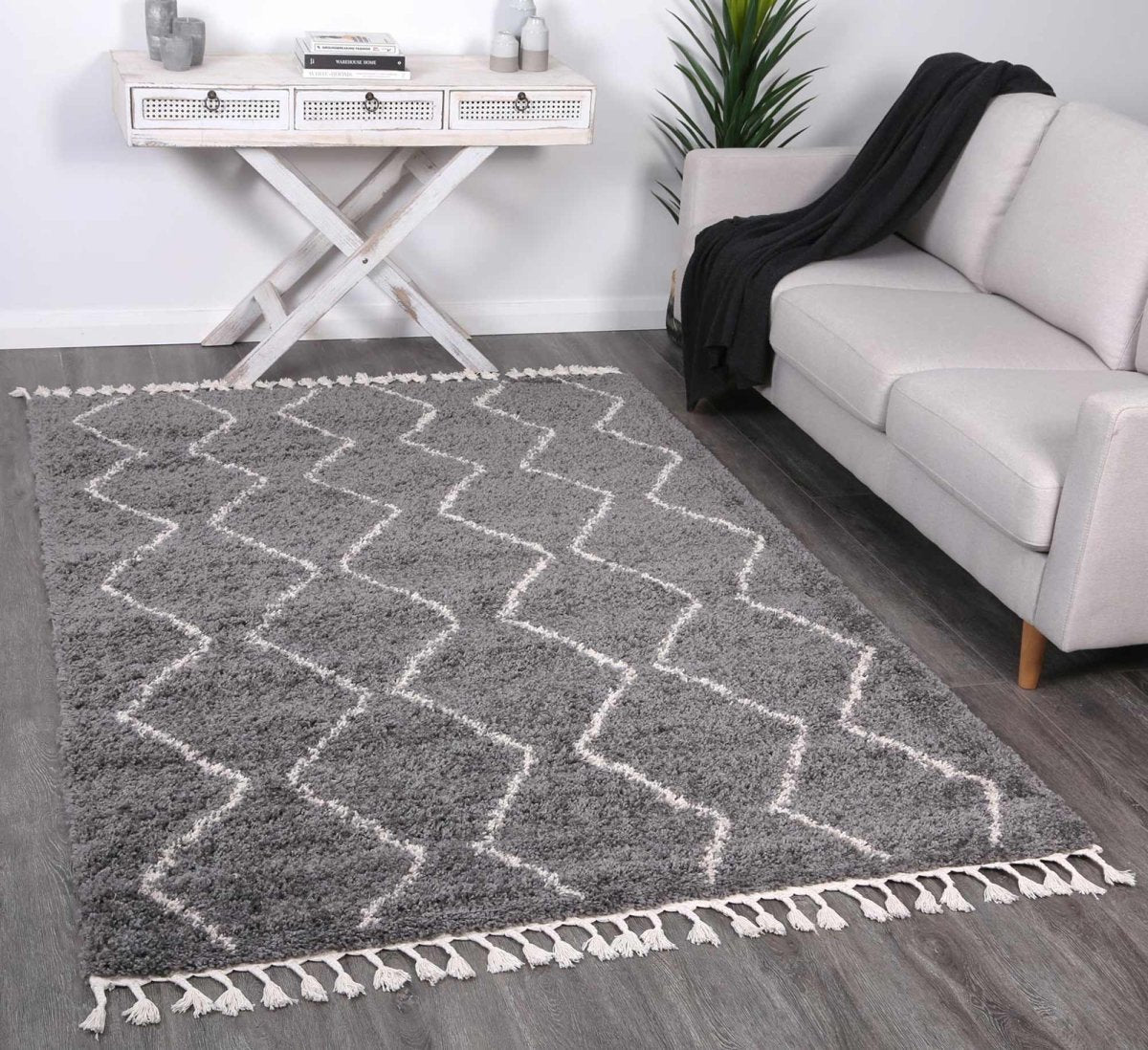 Twinkle Levi Tribal Grey Rug - Ruggy