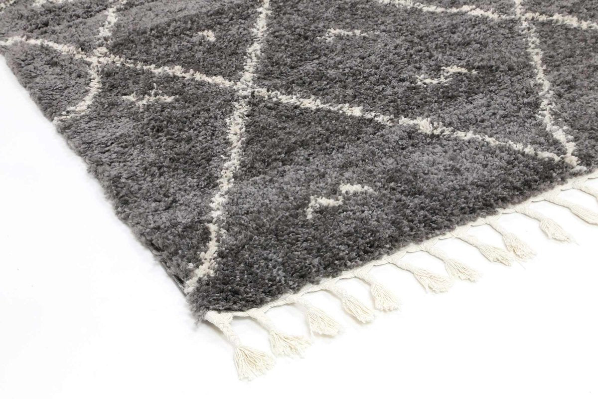 Twinkle Mizzie Tribal Grey Cream Rug - Ruggy