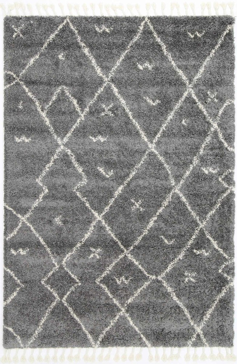 Twinkle Mizzie Tribal Grey Cream Rug - Ruggy