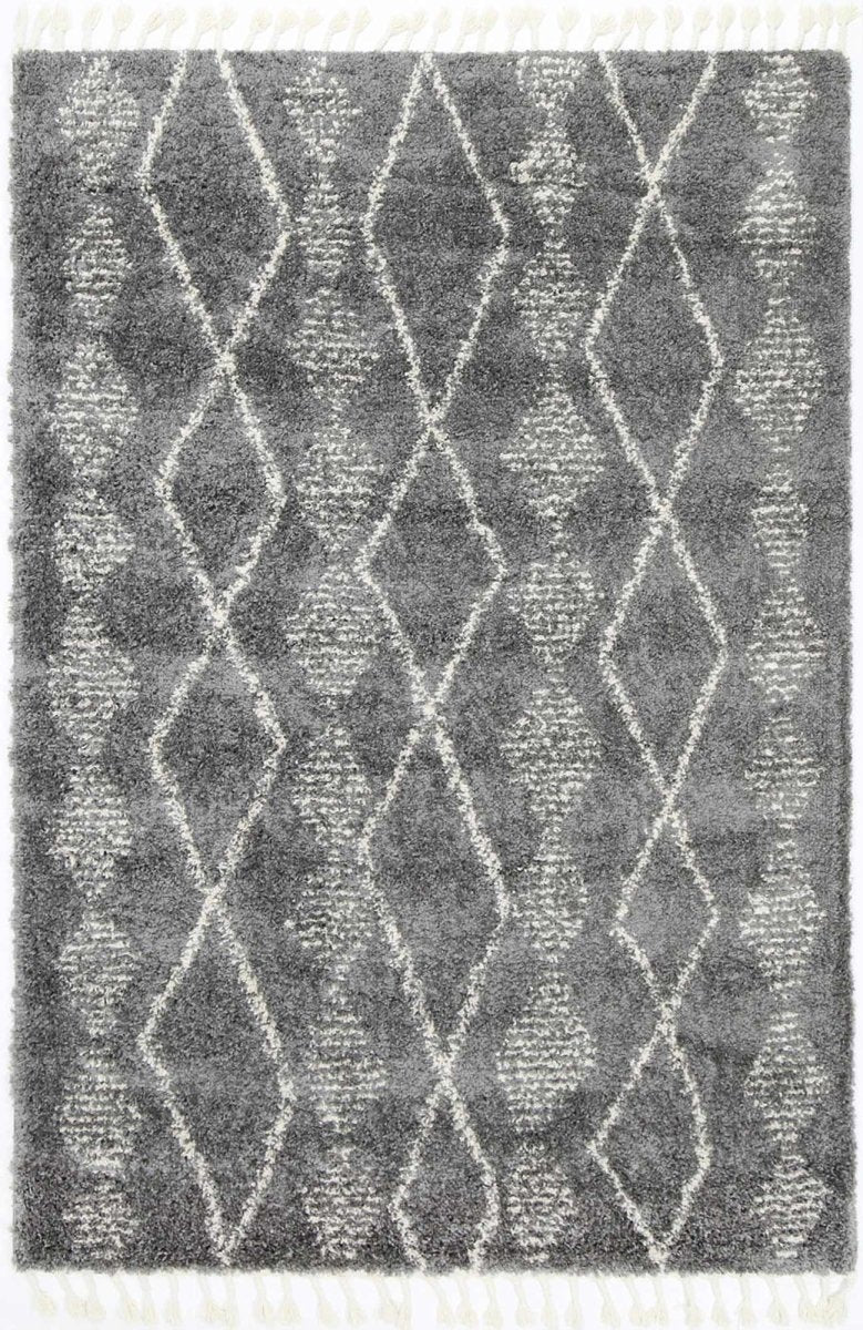 Twinkle Zara Tribal Grey Cream Rug - Ruggy