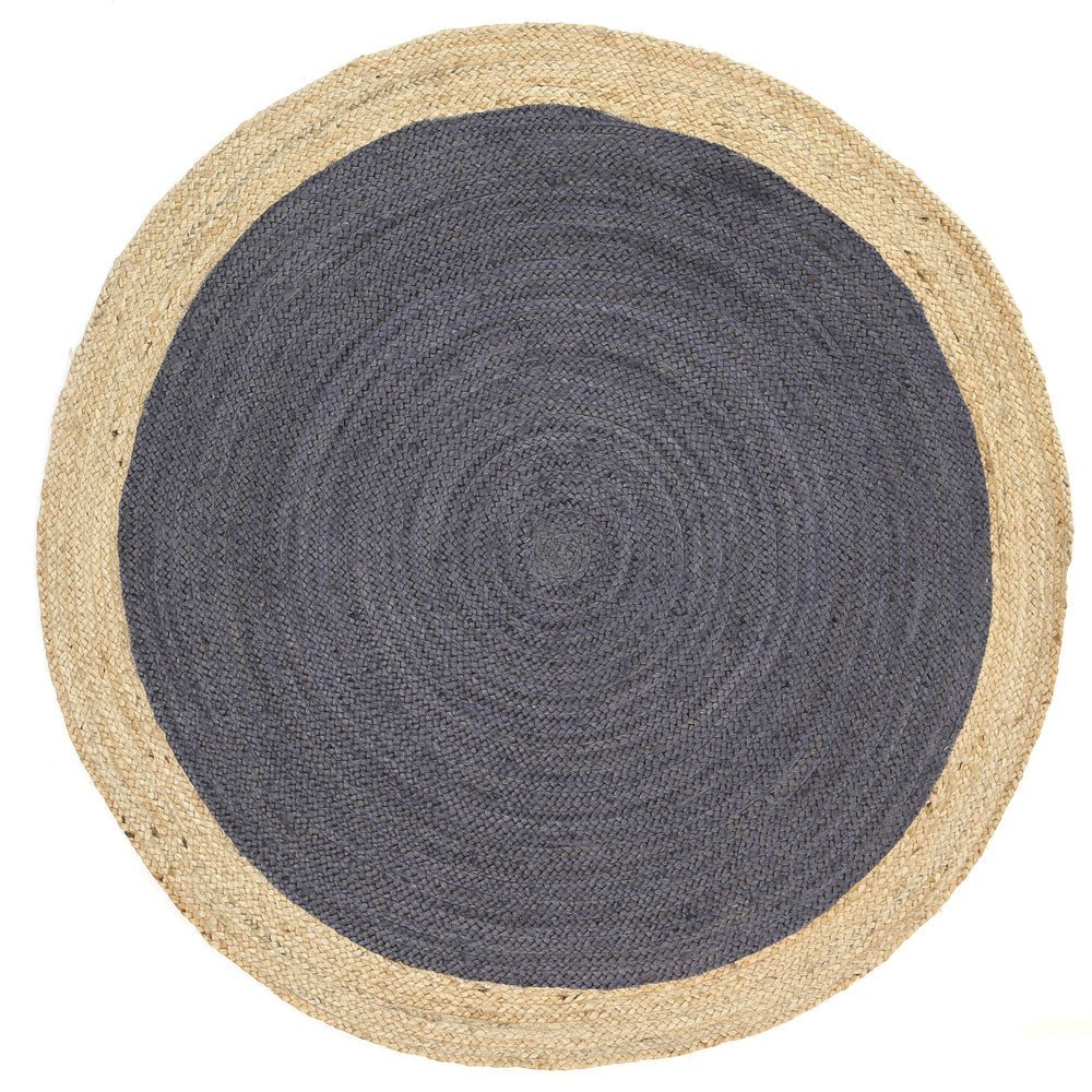 Umbra Grey Centre Jute Round Rug - Ruggy