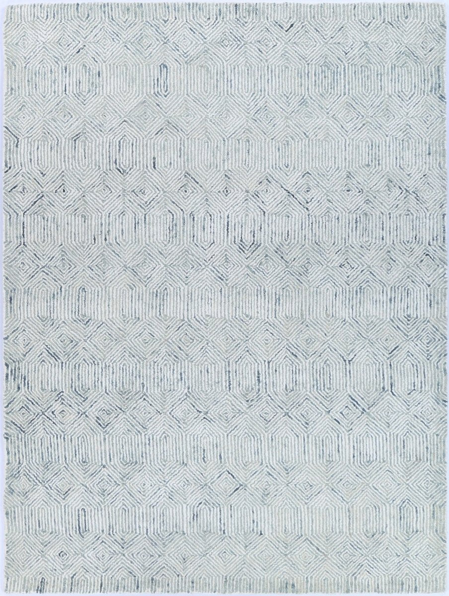 Zephyr Blue Wool Rug - Ruggy