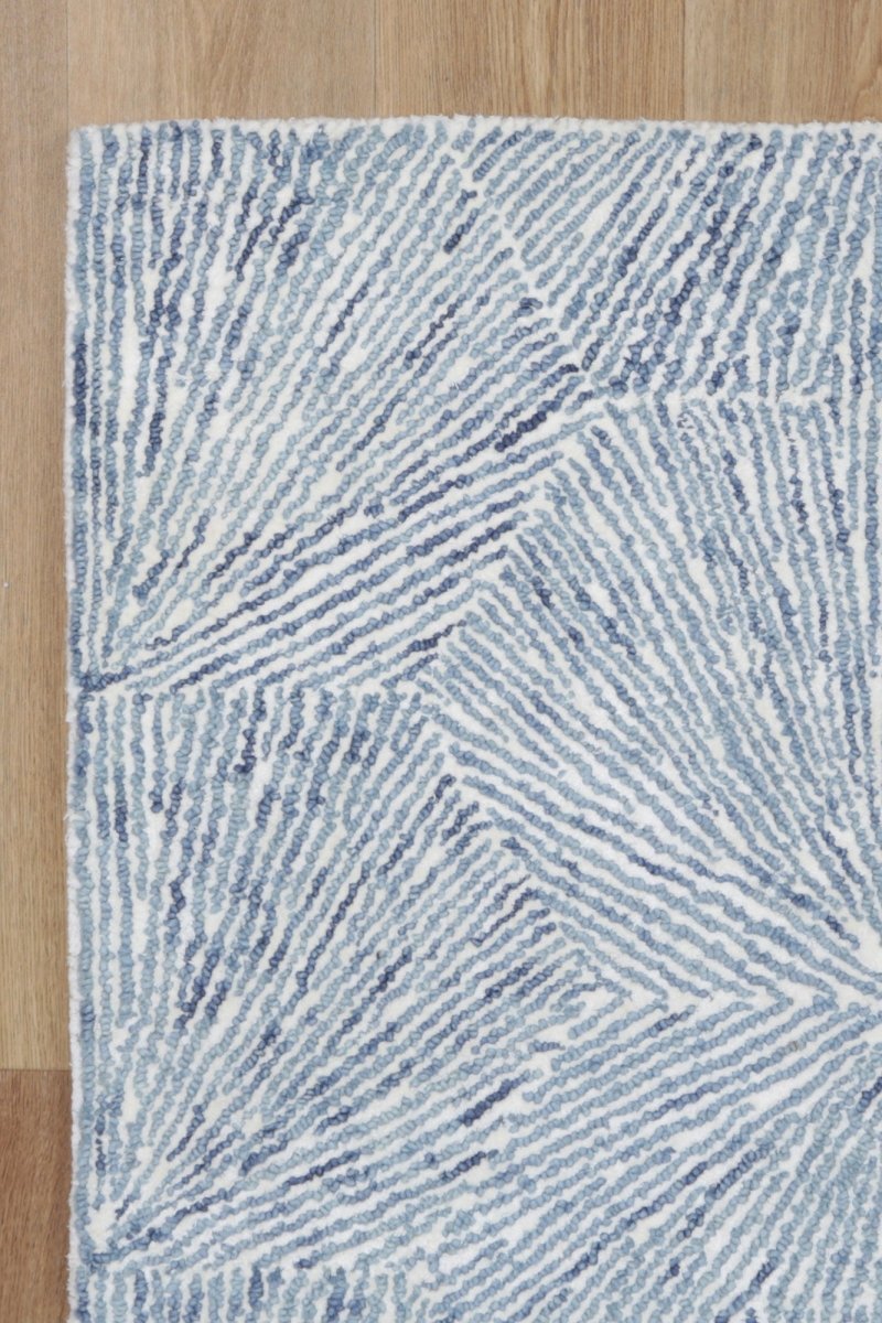 Zephyr Blue Wool Rug - Ruggy