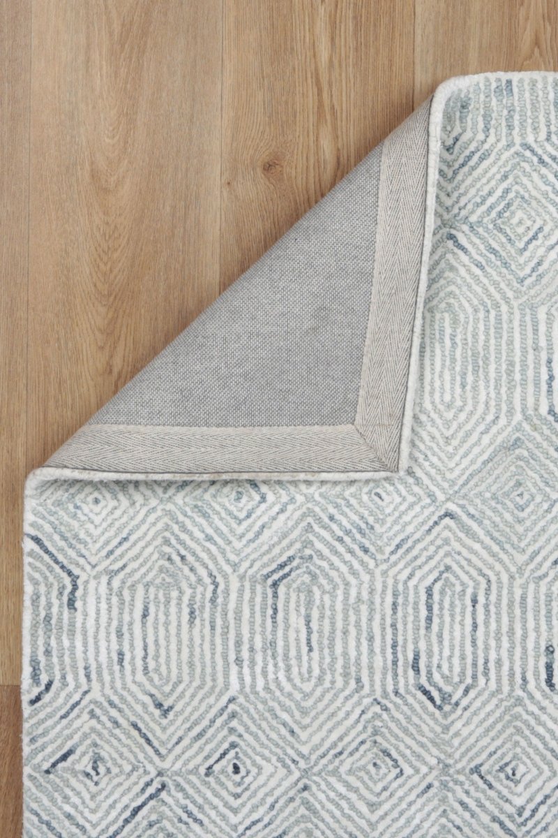 Zephyr Blue Wool Rug - Ruggy