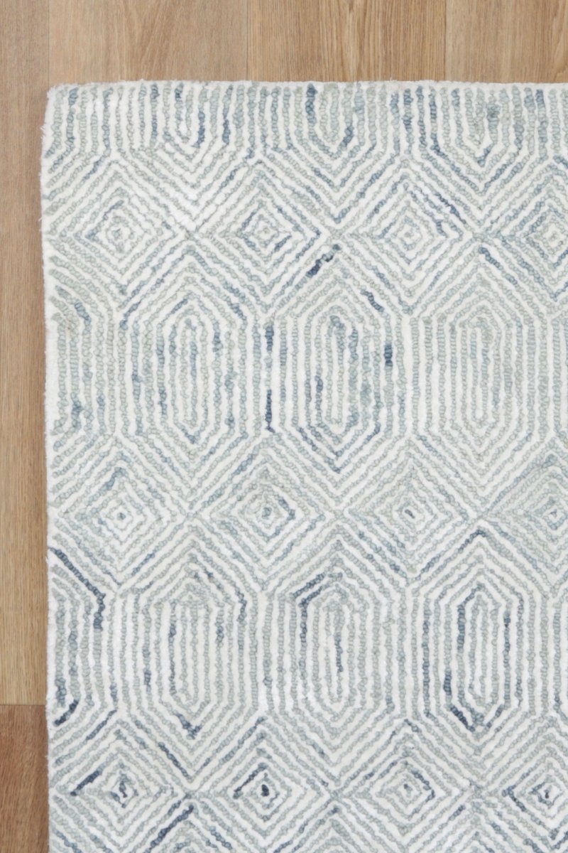 Zephyr Blue Wool Rug - Ruggy