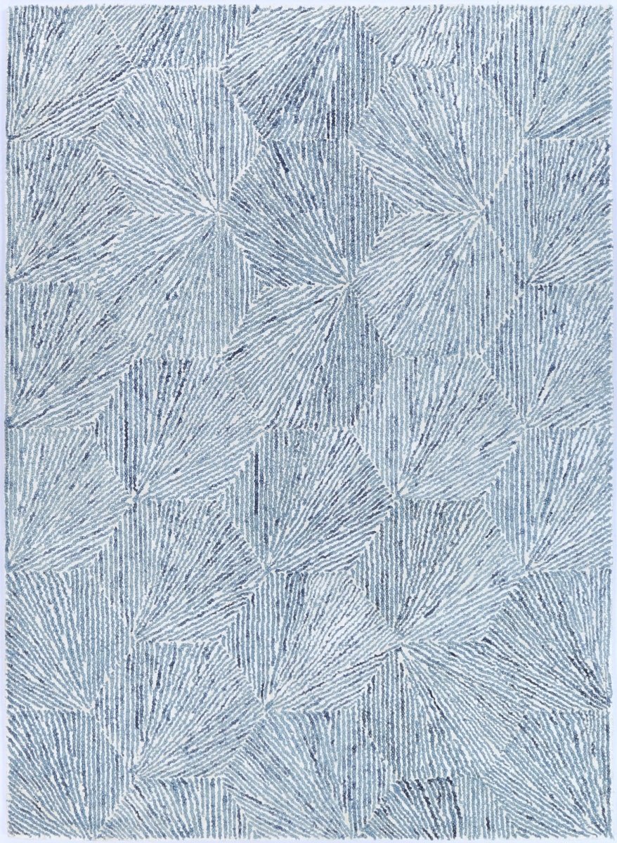 Zephyr Blue Wool Rug - Ruggy