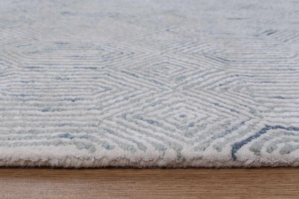 Zephyr Blue Wool Rug - Ruggy